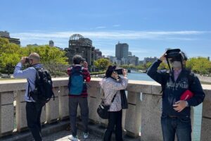 Hiroshima/Guided Virtual Tour of Peace Park/PEACE PARK TOUR VR - Stop 2: Peace Clock Tower and the Atomic Bomb Dome
