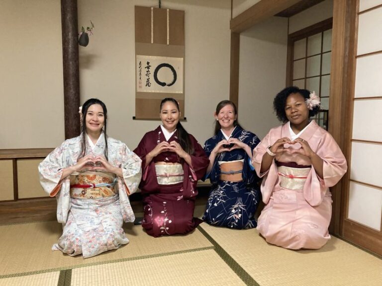 Miyajima: Cultural Experience in Zen Temple - Choosing your kimono and getting the obi to sit right